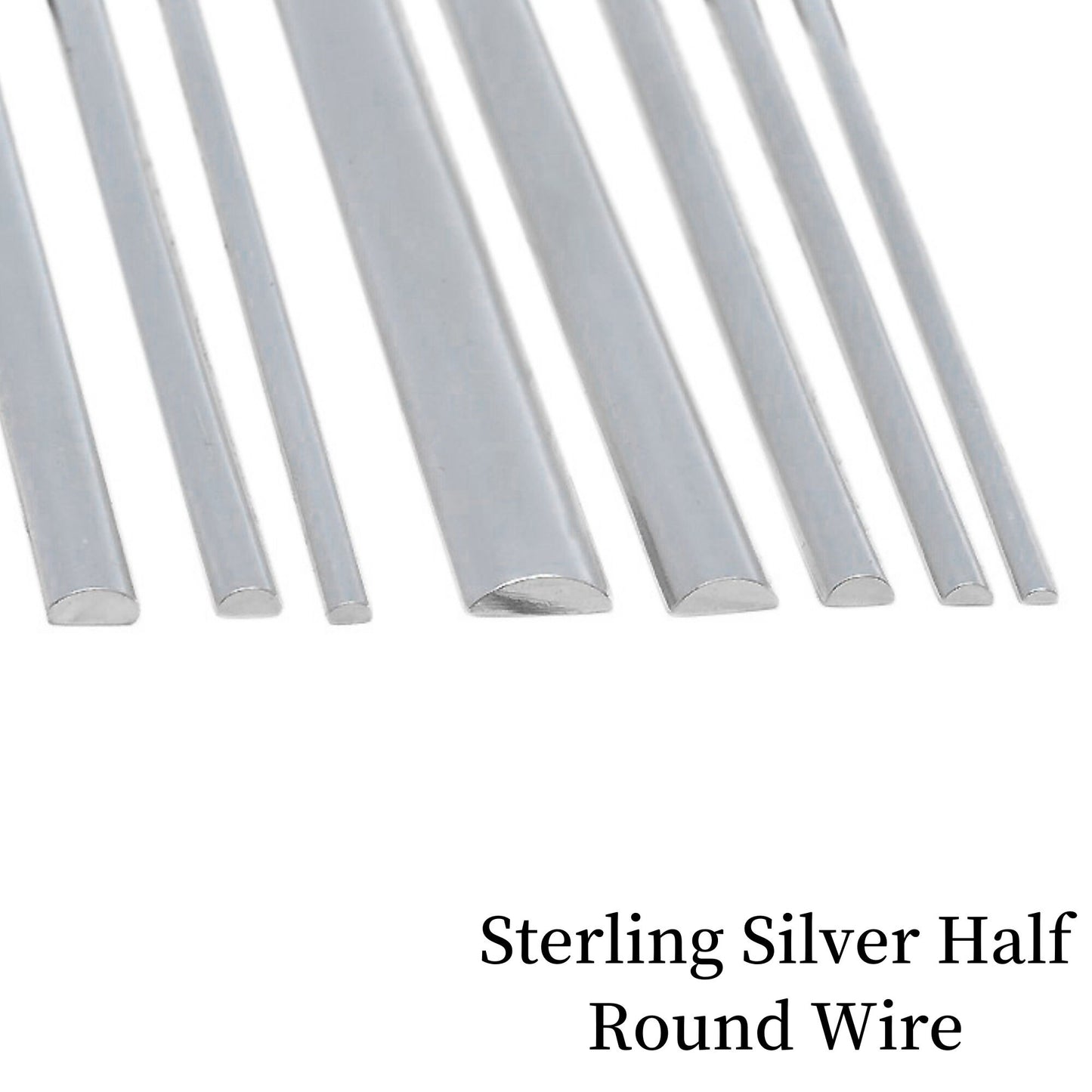 925/999 Pure Sterling Silver Half Round Wire,D Shape Wire,Soft Half Hard Wire Beading Wire For Jewelry Making Accessories,Length 100mm