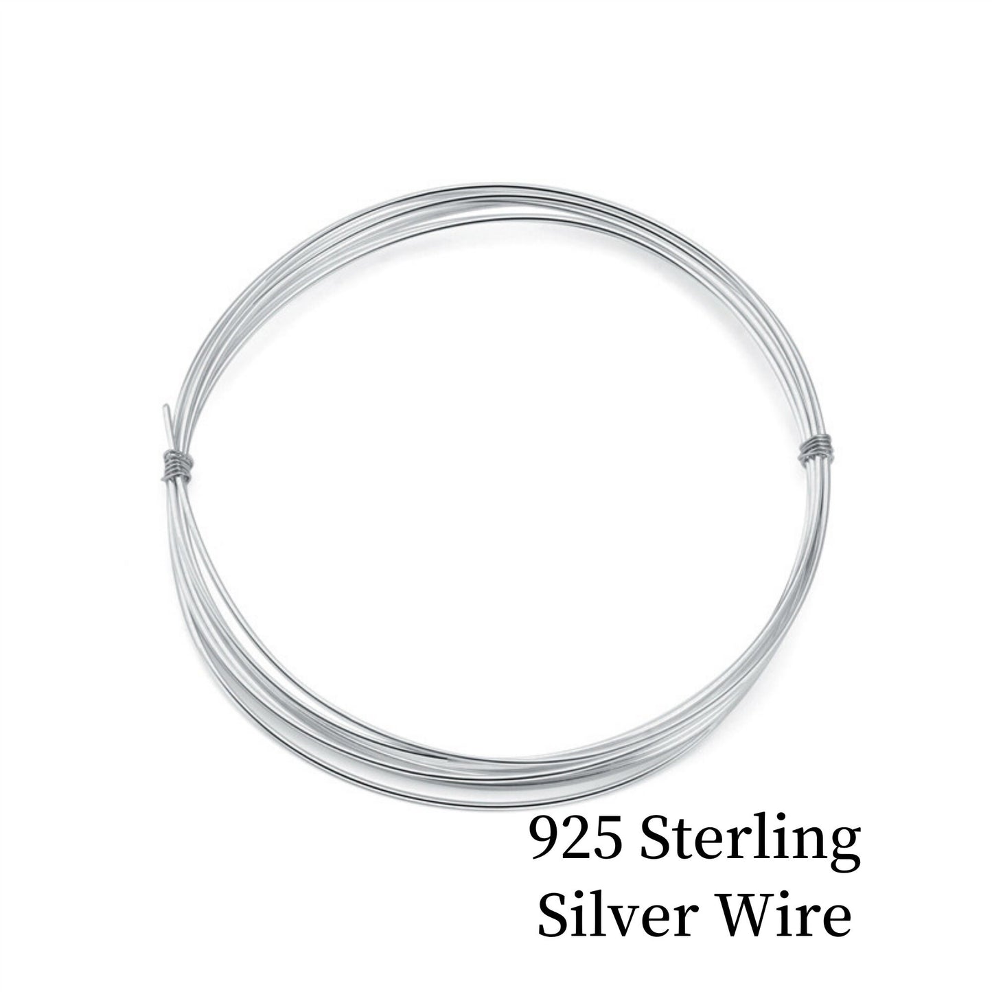 925 Sterling Silver Wires, Round Wires Soft Half Hard Wire Beading Wire Wire Wrap For DIY Jewelry Making Accessories