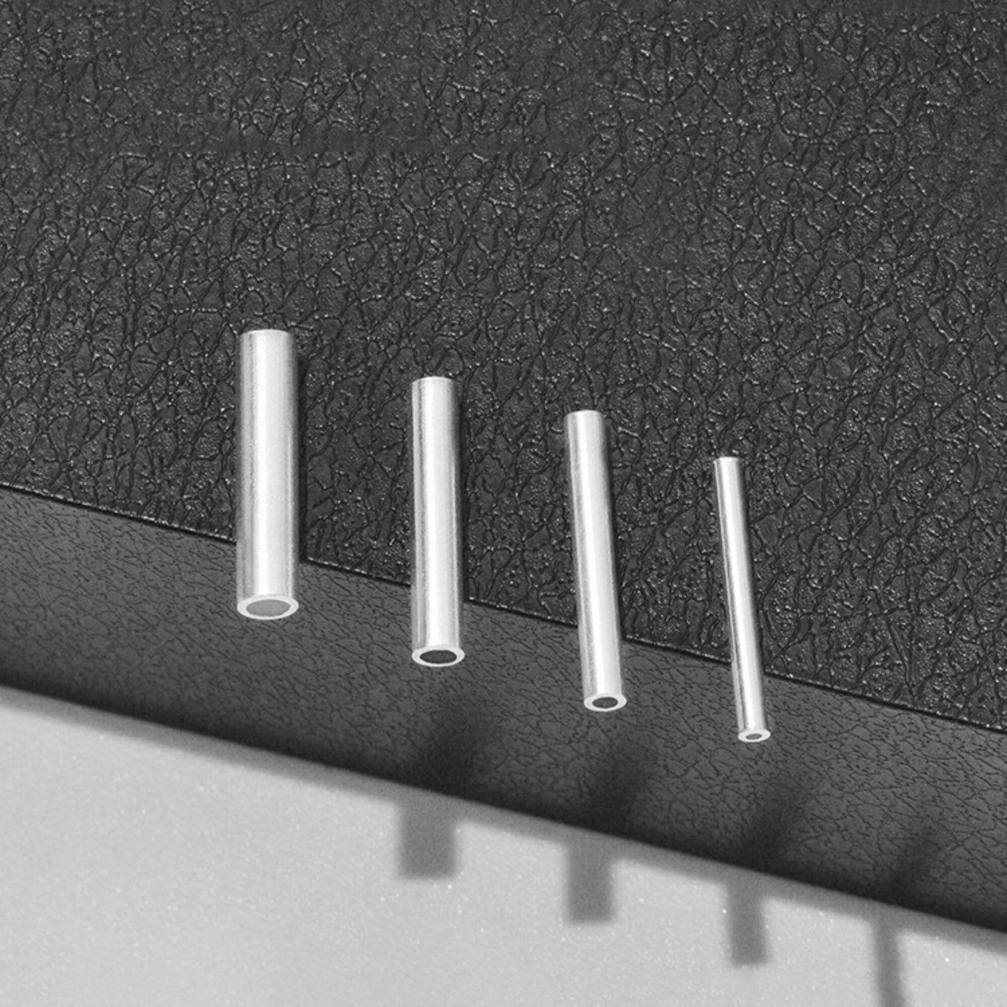 9999 Round Sterling Silver Tube Beads For DIY Jewelry Making Accessories