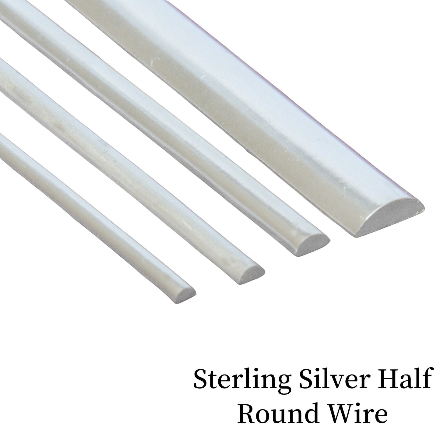 925/999 Pure Sterling Silver Half Round Wire,D Shape Wire,Soft Half Hard Wire Beading Wire For Jewelry Making Accessories,Length 100mm