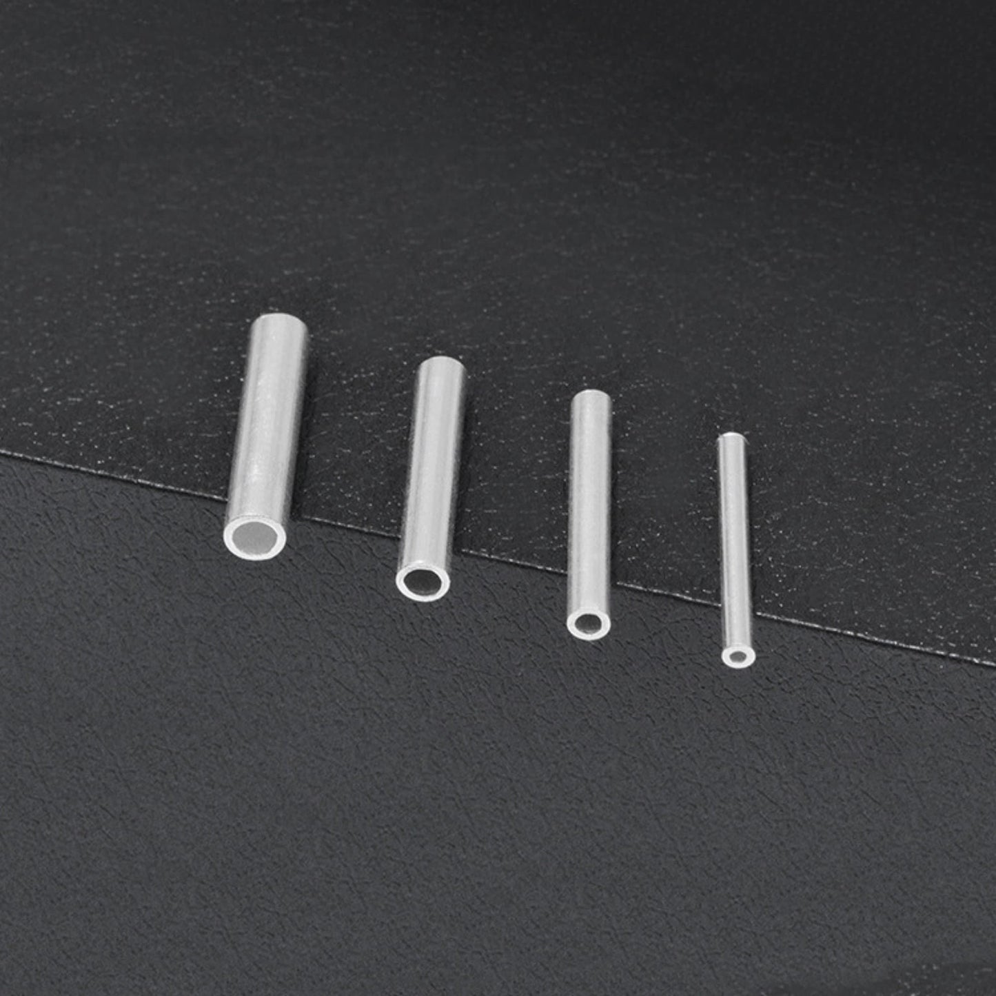 9999 Round Sterling Silver Tube Beads For DIY Jewelry Making Accessories