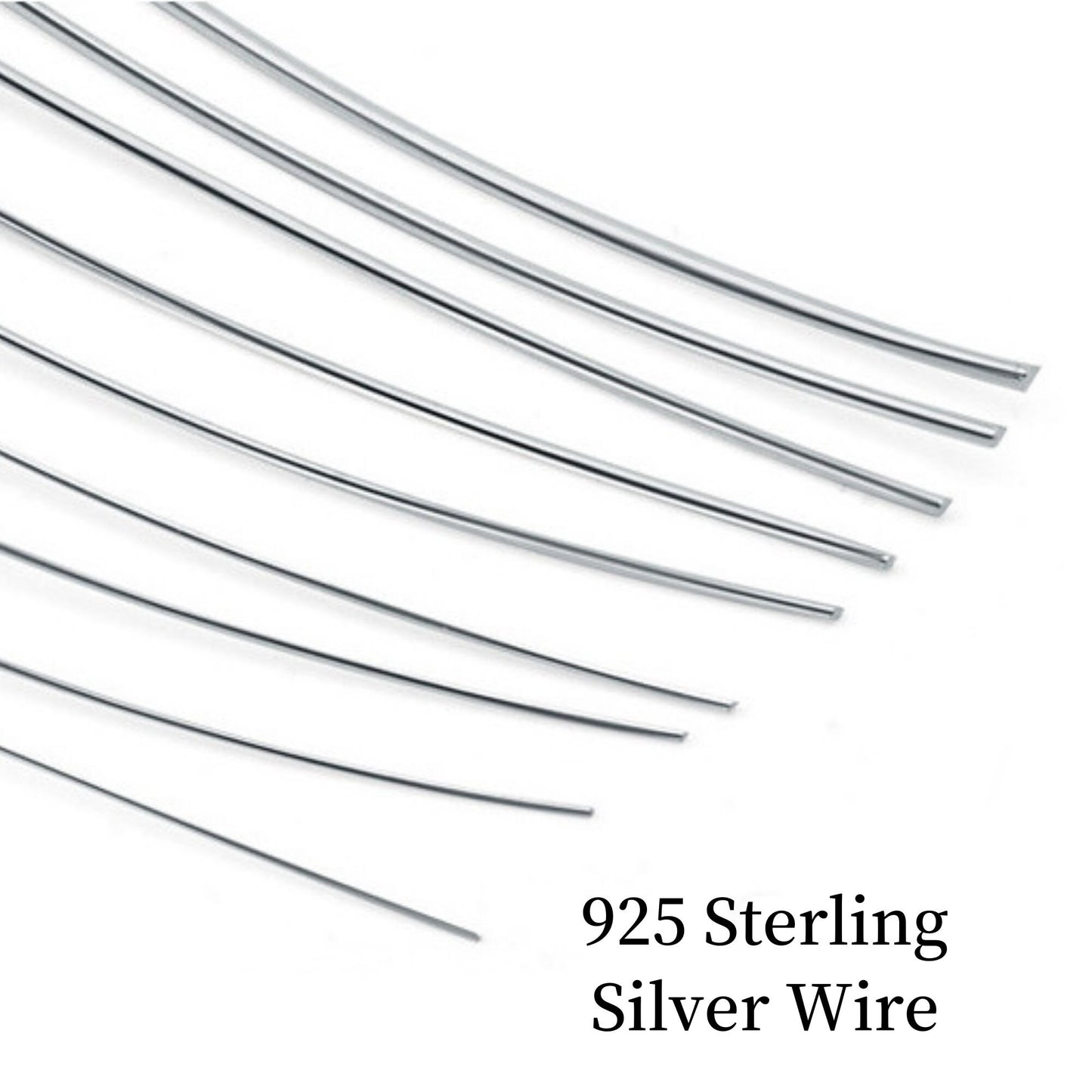 925 Sterling Silver Wires, Round Wires Soft Half Hard Wire Beading Wire Wire Wrap For DIY Jewelry Making Accessories
