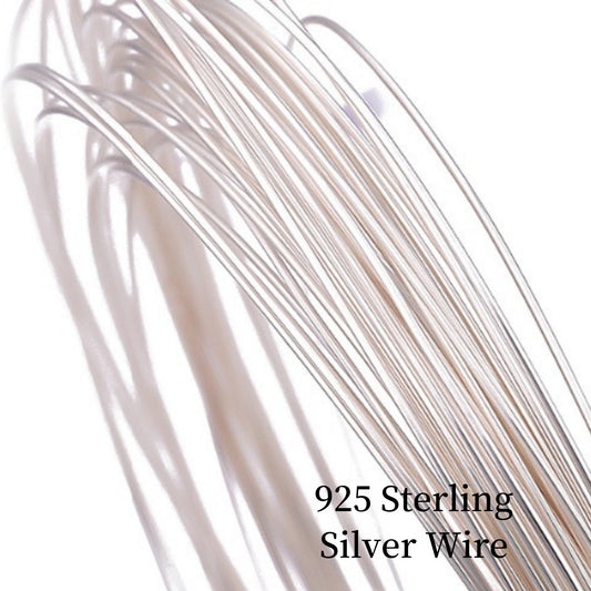 925 Sterling Silver Wires, Round Wires Soft Half Hard Wire Beading Wire Wire Wrap For DIY Jewelry Making Accessories