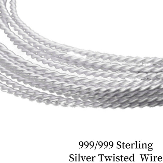 925/999 Sterling Silver Twisted Wire,Soft Half Hard Wire Beading Wire Wire Wrap For DIY Jewelry Making Accessories