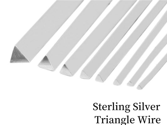 925/9999 Pure Sterling Silver Triangle Wire Jewelry Making Beading Wire Wire Wrap For DIY Jewelry Making Accessories, 1.64Feet(50cm）