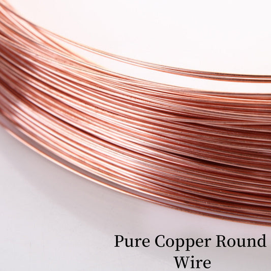 Pure Copper Wire,Round Wires Soft Wire Beading Wire Wire Wrap For DIY Jewelry Making Accessories